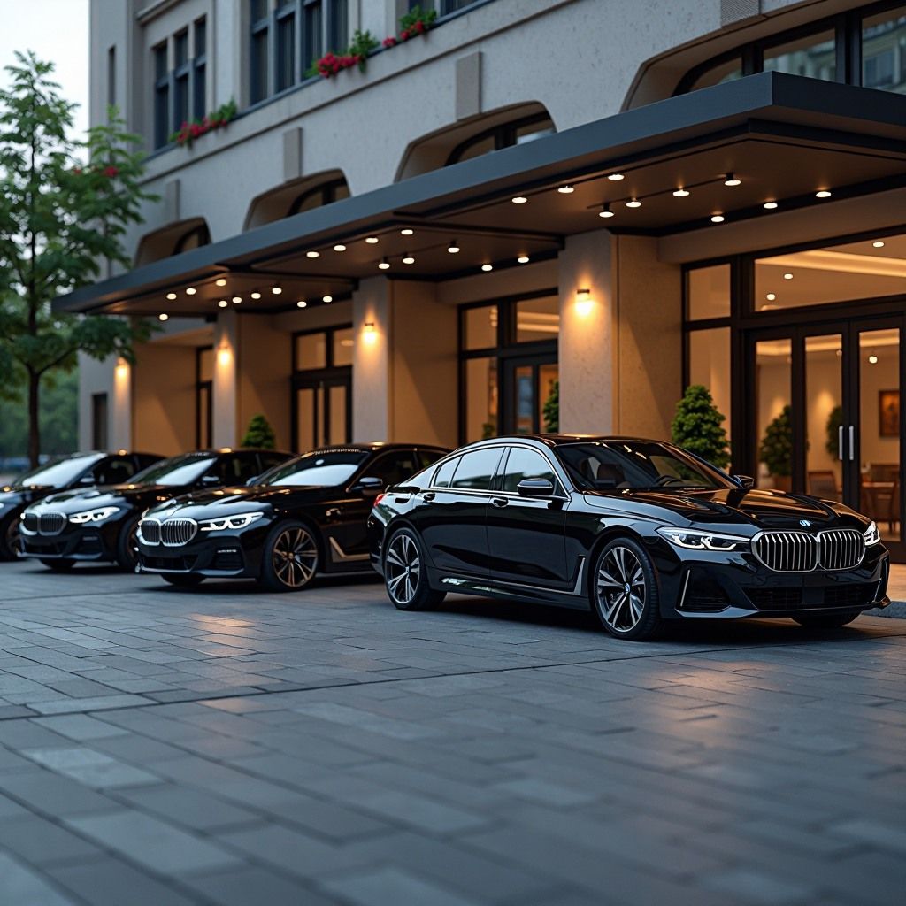 Premium vehicle prepared for a rental journey